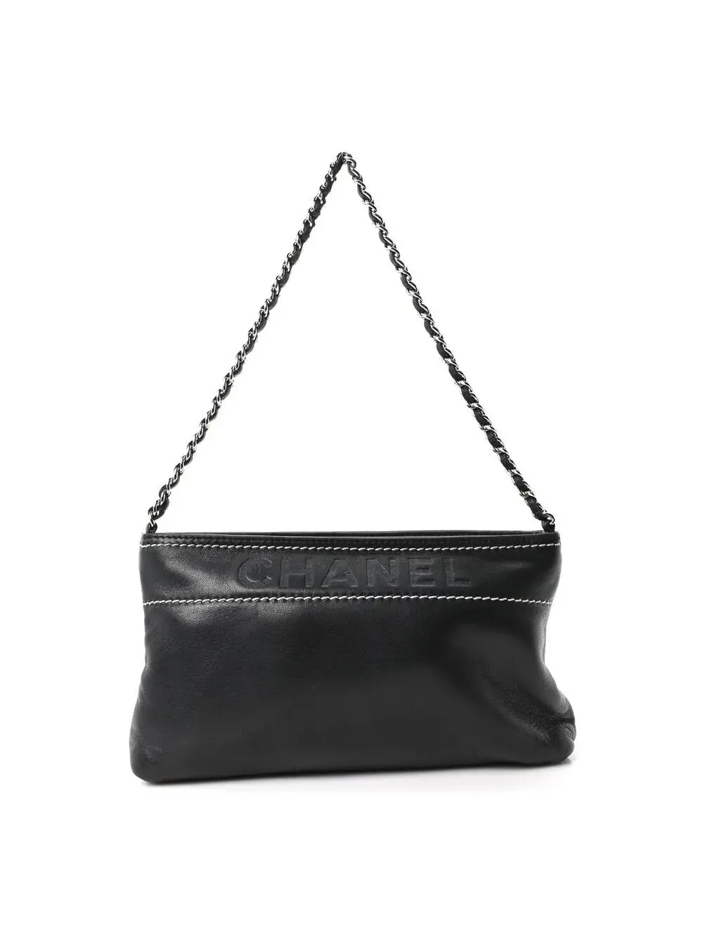 Chanel Lambskin Lax Pochette Black #322655C10B